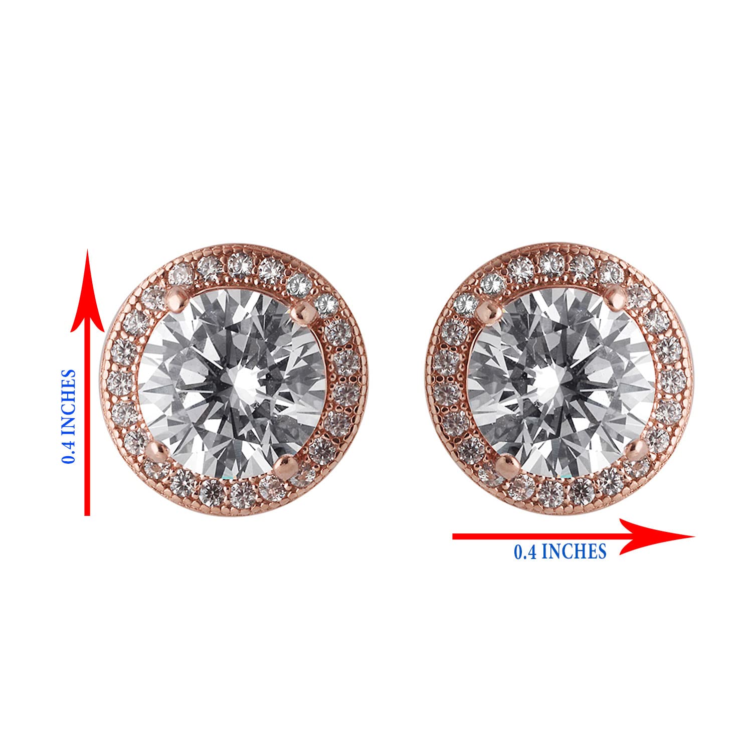 Large Diamond Illusion Halo Stud Earrings – Nicole Rose Fine Jewelry
